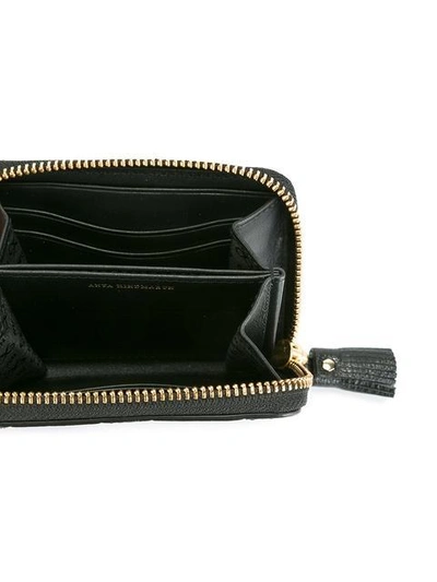 Shop Anya Hindmarch Eyes Small Zip Around Wallet In Black