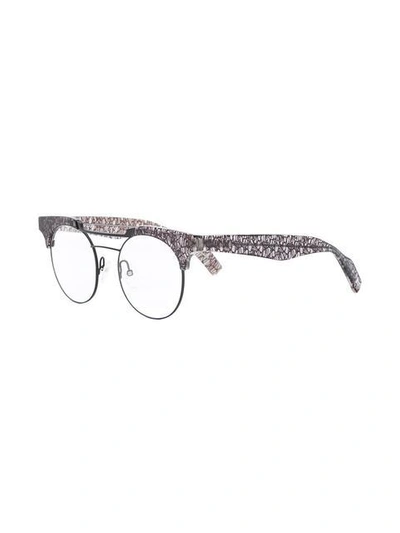 Shop Yohji Yamamoto Round Frame Glasses