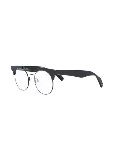 Shop Yohji Yamamoto Round Frame Glasses