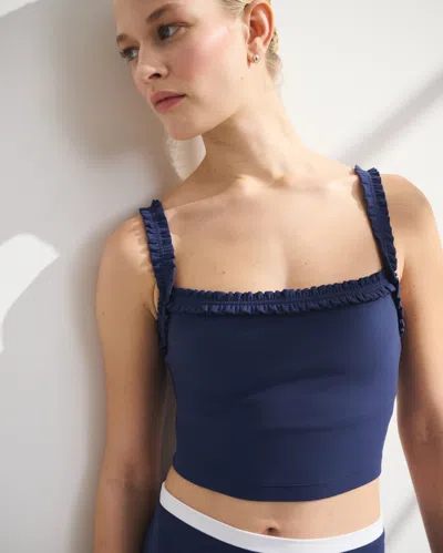 Abercrombie & Fitch Ypb Studioflex Scrunchie Strap Tank In Blue