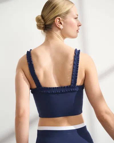 Abercrombie & Fitch Ypb Studioflex Scrunchie Strap Tank In Blue