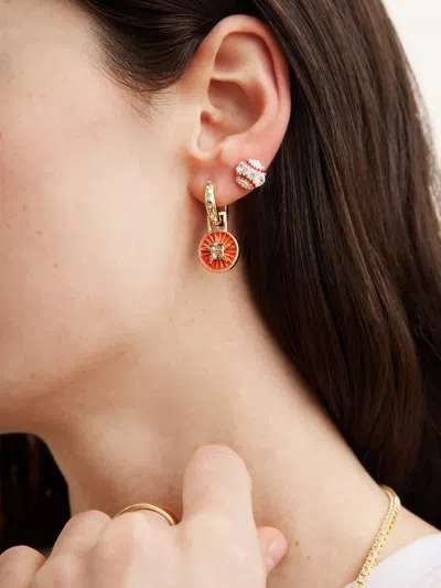 Baublebar Mlb Hoop Earring Set In Red