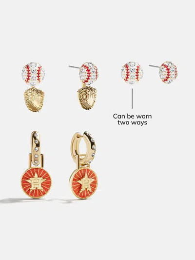 Baublebar Mlb Hoop Earring Set In Red