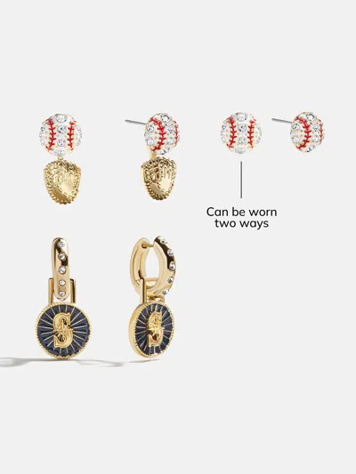 Baublebar Mlb Hoop Earring Set In Gray