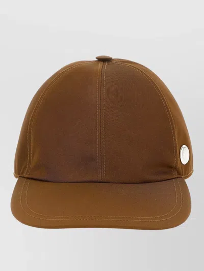 Stella Mccartney Logo Cap Curved Brim Panelled Design Top In Brown