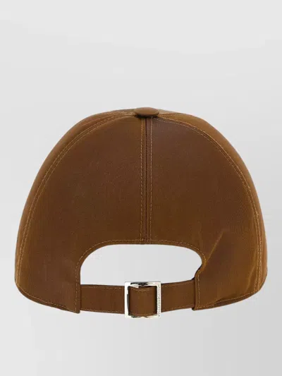Stella Mccartney Logo Cap Curved Brim Panelled Design Top In Brown