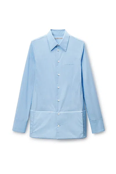 Alexander Wang Structured Hem Romper In Blue