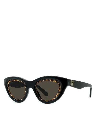 Loewe Acetate Mini Cat Eye Anagram Sunglasses In Black