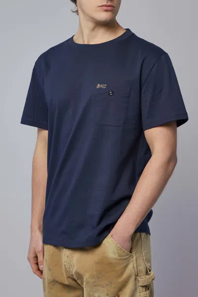 Denham Cutter Classic Tee In Blue