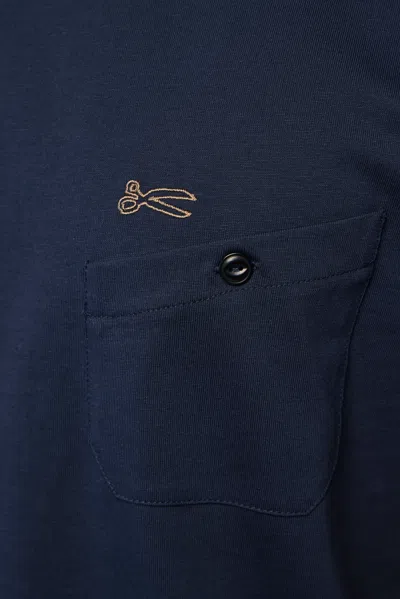 Denham Cutter Classic Tee In Blue