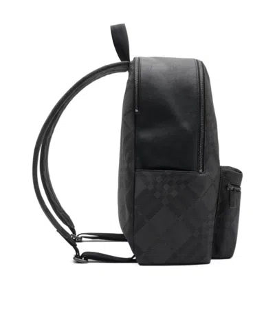 Burberry Chester Check Jacquard Backpack In Black