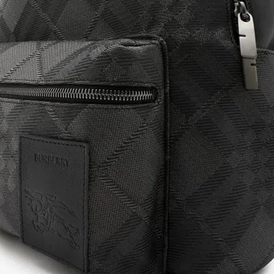 Burberry Chester Check Jacquard Backpack In Black