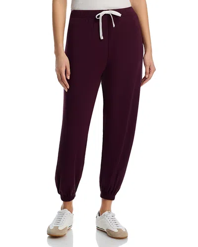 Splits59 Andie Oversized Fleece Sweatpants In Dark Cherry In Burgundy