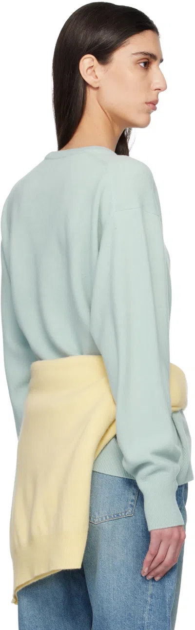 Ssstein Blue Extra Fine Wool Knit Sweater In Blue