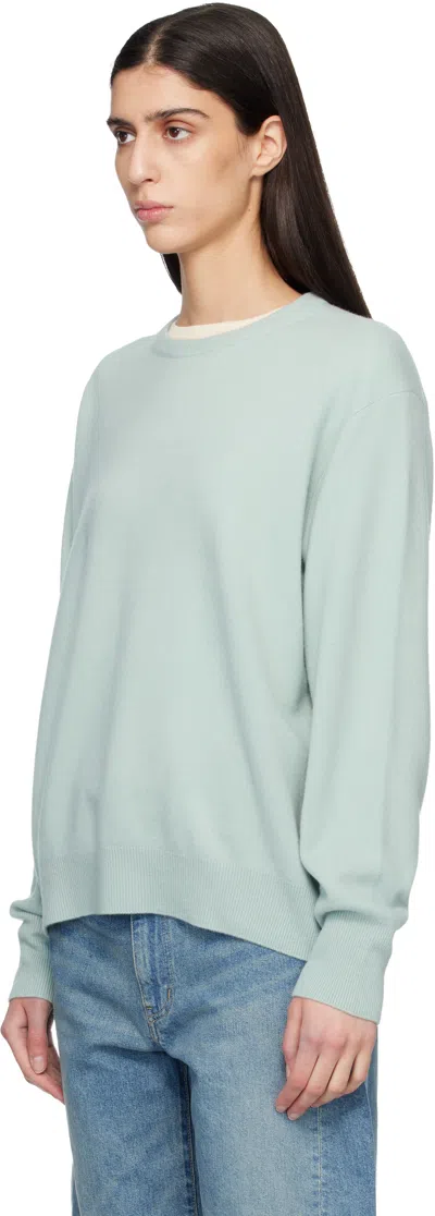 Ssstein Blue Extra Fine Wool Knit Sweater In Blue