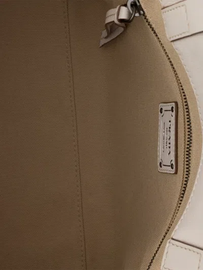 Prada Route Medium Leather Tote Bag In Gray