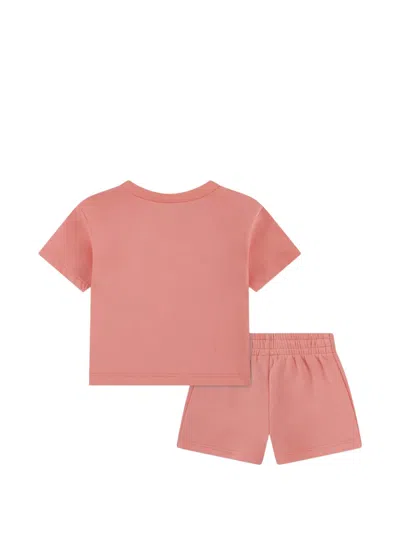 Jordan Girls Brooklyn Essential Fleece Short Set In Pink