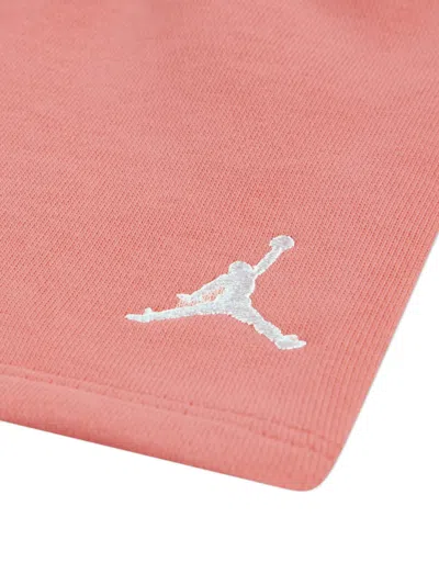 Jordan Girls Brooklyn Essential Fleece Short Set In Pink
