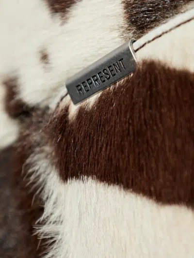 Represent Patterned Chest-pocket Jacket In Brown