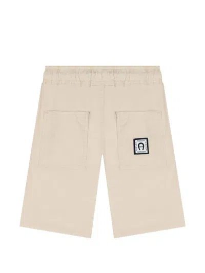 Aigner Pocket Drawstring Shorts In Neutral