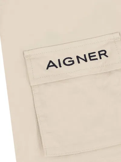 Aigner Pocket Drawstring Shorts In Neutral