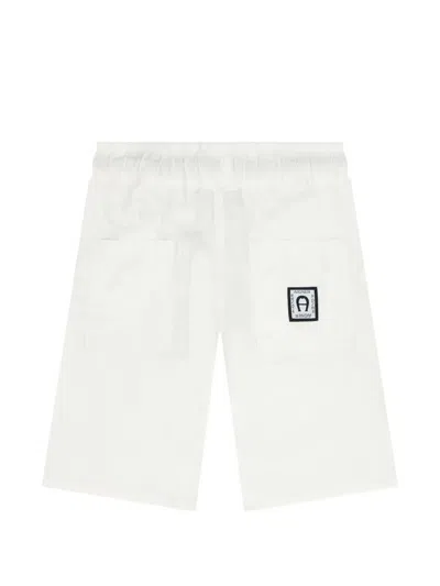 Aigner Patch-pocket Shorts In White