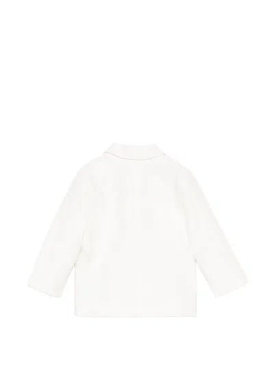 Trussardi Junior Button Jacket In White