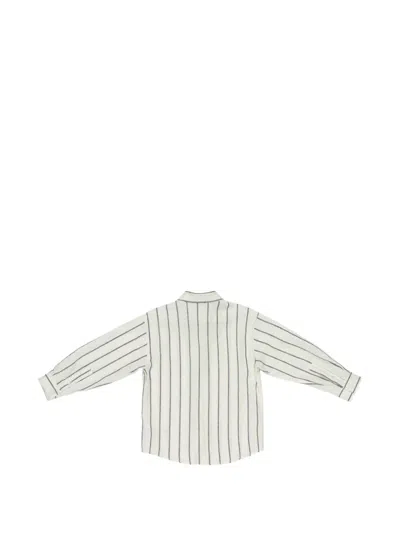 Manuel Ritz Striped Shirt In White