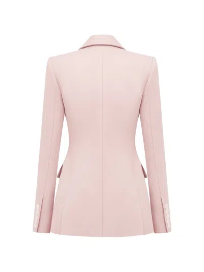 Alex Perry Single-breasted Wool Blazer In Pink