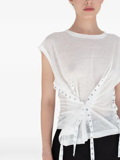 Rxquette Snap-button Top In Neutral