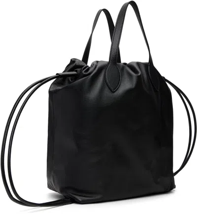 Marni Black Leather Scrunchie Backpack