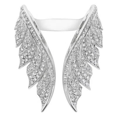 Stephen Webster Magnipheasant Open Tail Feather Ring In Silver