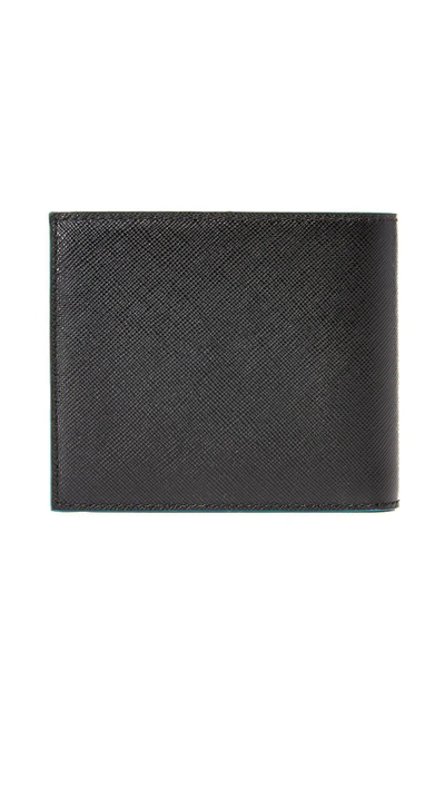 Shop Paul Smith Saffiano Billfold Wallet In Black