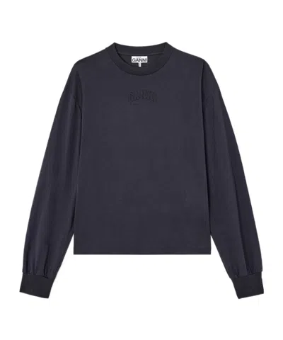 Ganni Essential Basic Long-sleeve In Black