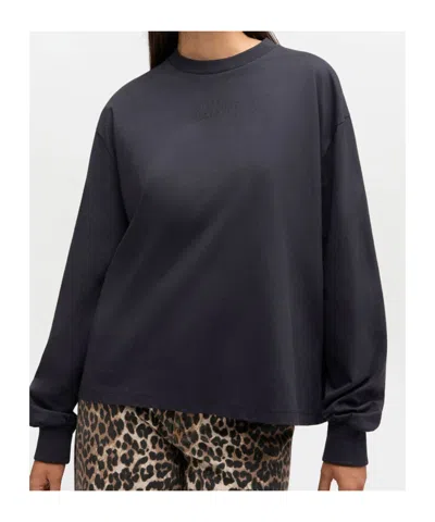 Ganni Essential Basic Long-sleeve In Black