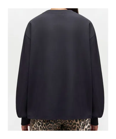 Ganni Essential Basic Long-sleeve In Black