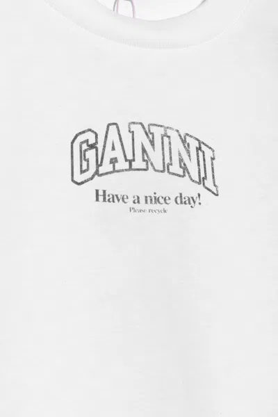 Ganni Essential Basic Long Sleeve In White