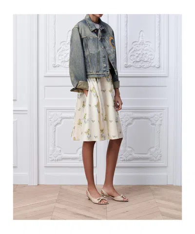 Dior Médaillon Cropped Jacket In Gray