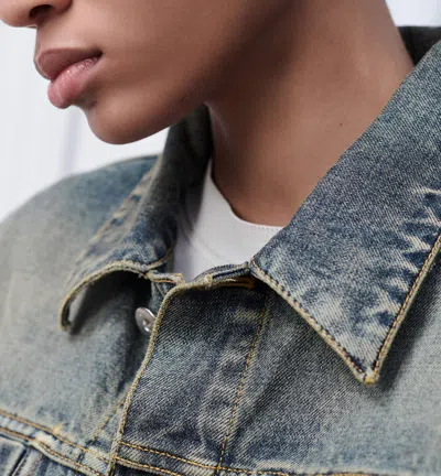 Dior Médaillon Cropped Jacket In Gray
