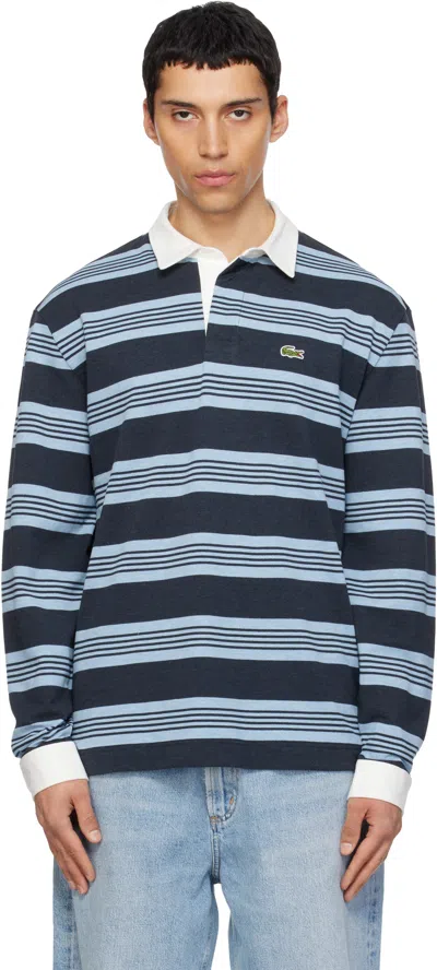 Lacoste Striped Long-sleeve Polo Shirt In Multi