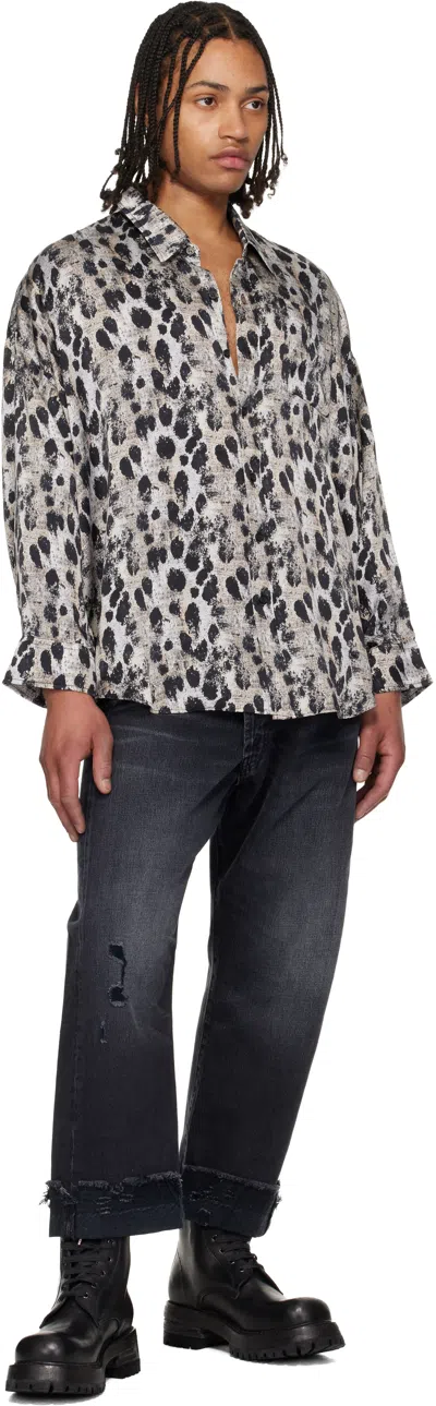 R13 Black Crossover Jeans In Black
