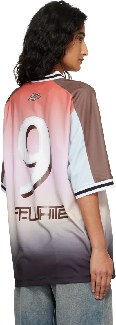 Off-white Soccer Raglan T-shirt Gradient Graphic In Multi