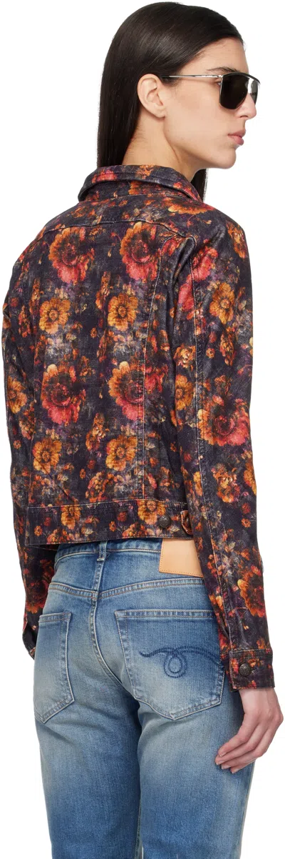 R13 Collared Long-sleeved Denim Jacket In Multi