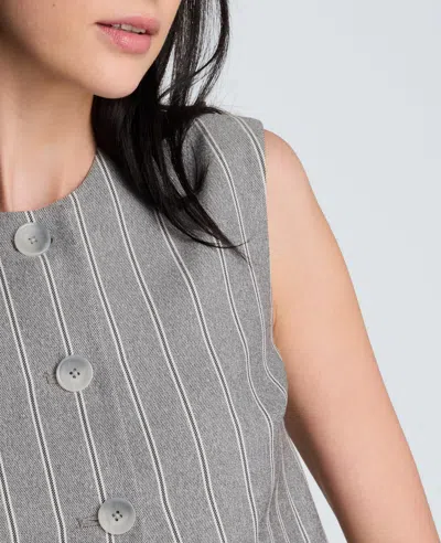 Kenneth Cole Boxy Vest With Four Buttons In Gold