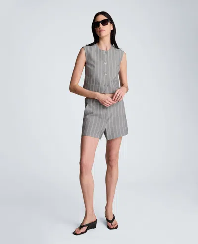 Kenneth Cole Boxy Vest With Four Buttons In Gold