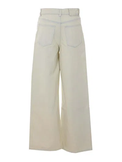 Apc White Denim Jeans In White