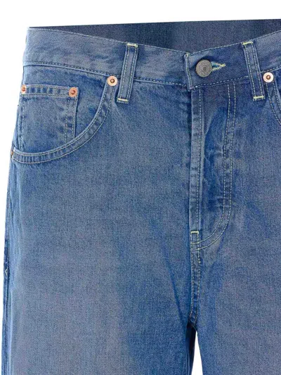 Dondup Five-pockets Patch-logo Jeans In Blue