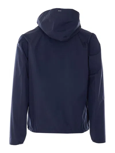 Herno Men Windstopper 2 Layers Jacket In Blue