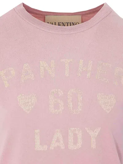 Valentino Garavani Printed Cotton T-shirt Clothing In Pink