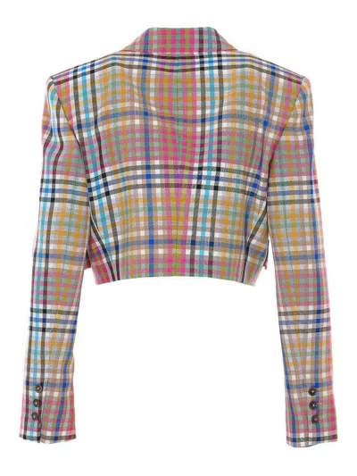 Vivienne Westwood Long Sleeve Cut Off Jacket Heather Check 44 Women In Multi